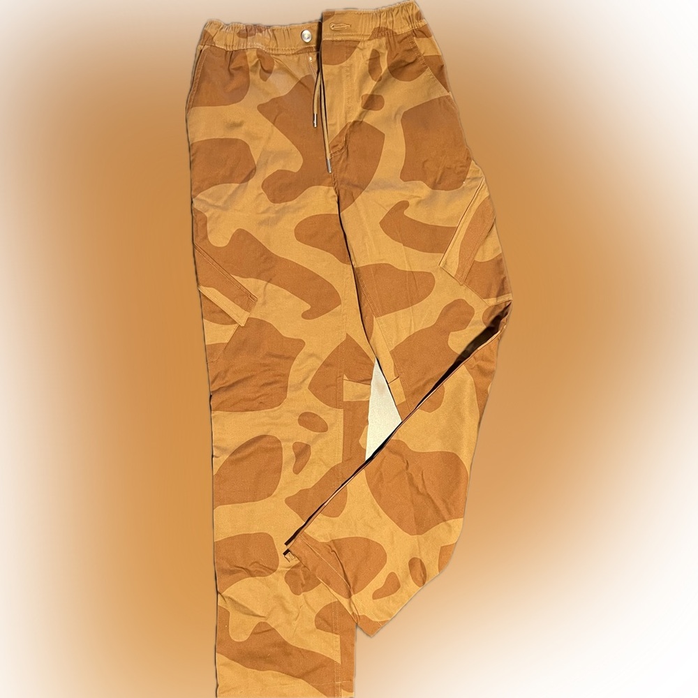 Jordan Brand Essentials Brown and Tan Camouflage Cargo Pants - Size Small